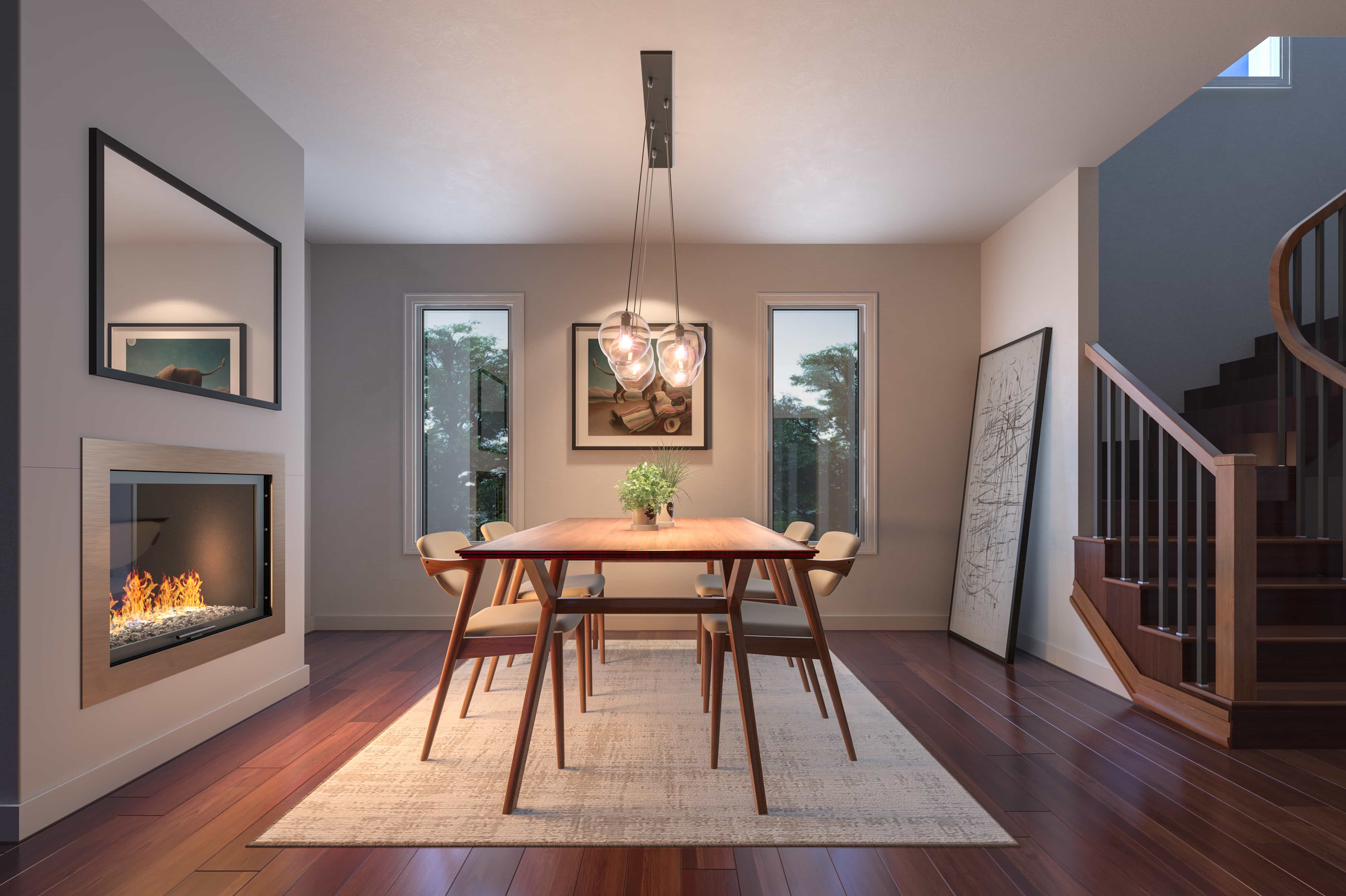 Whitby Meadows home interior rendering of dining room